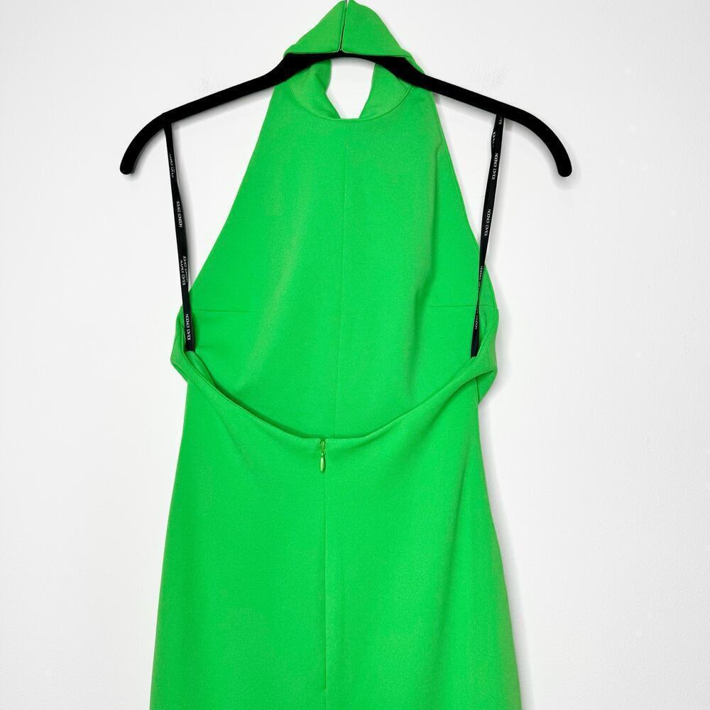 Solace London Lula Midi Dress Gown Formal Mermaid Vibrant Lime Green Size US 4 - Picture 8 of 11